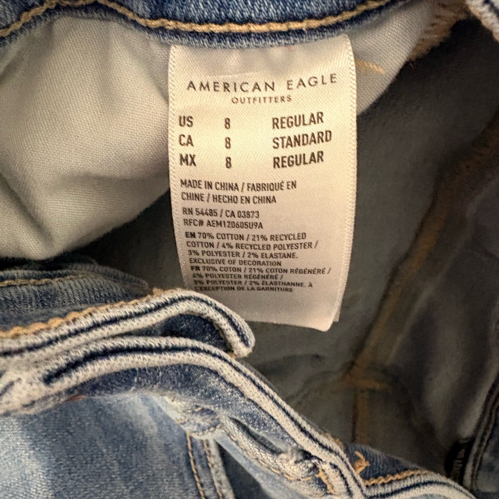 American Eagle Outfitters Light Blue Distressed Skinny Jeans - Picture 4 of 4